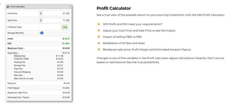 Seller Amp Profit Calculator