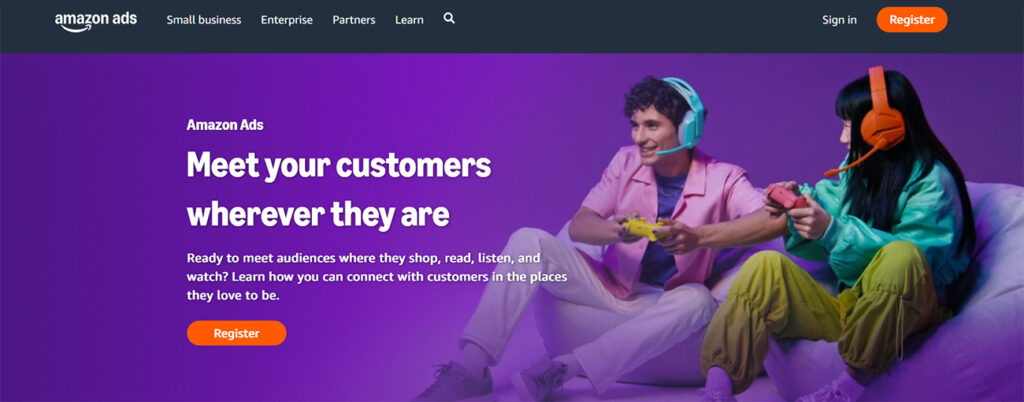 Amazon Ads Sign up Banner