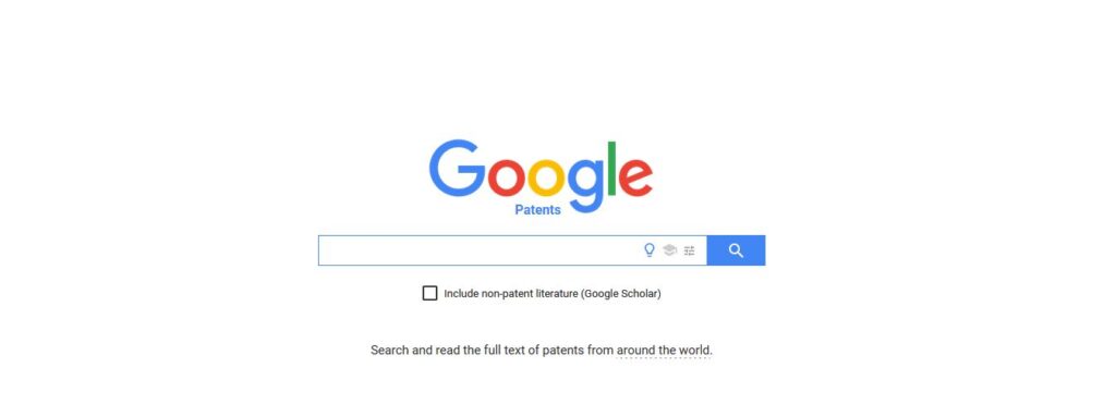 Google Patents Homepage