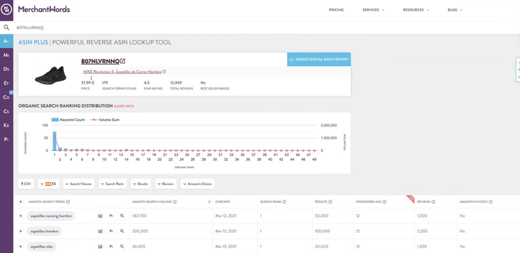 Merchant Words FBA Keyword Research Tool