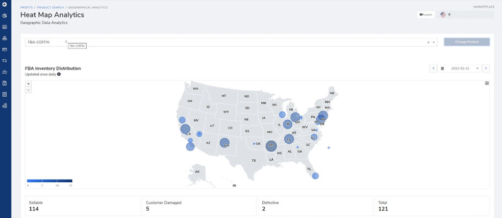 Helium 10 Analytics Heatmap