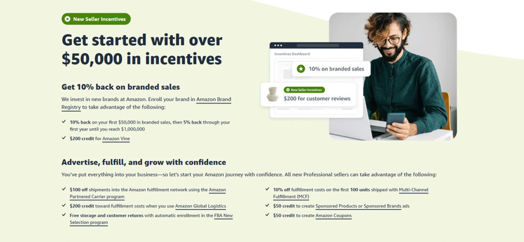 Amazon New Seller Incentives
