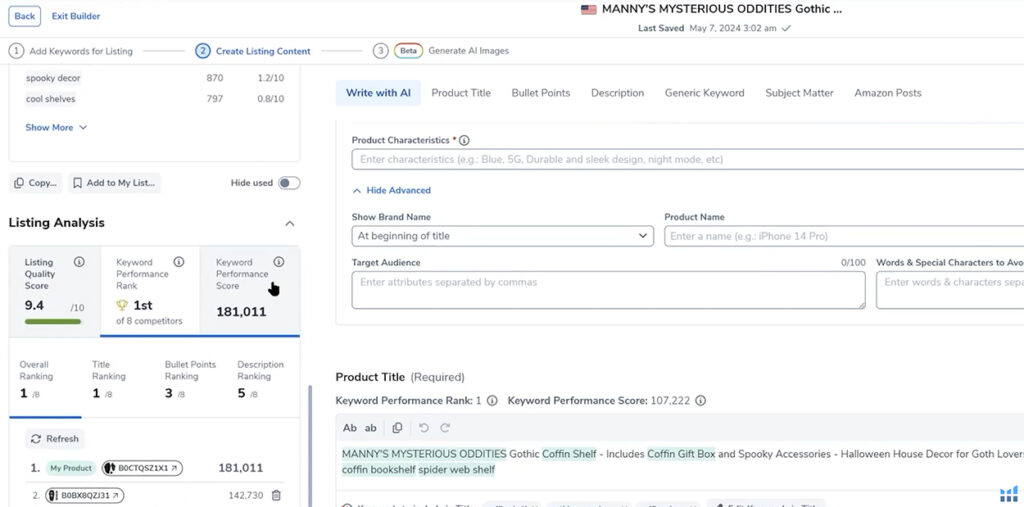 Helium 10 - All in one Amazon Listing SEO tool