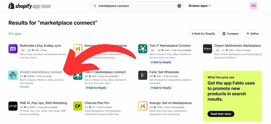Shopify App Store - Finding the Codisto App